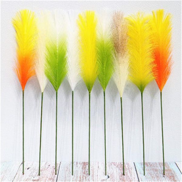

4pcs/lot natural dried flower reed bouquet for home decor small pampas grass wedding dry phragmites bunch decorative flowers & wreaths