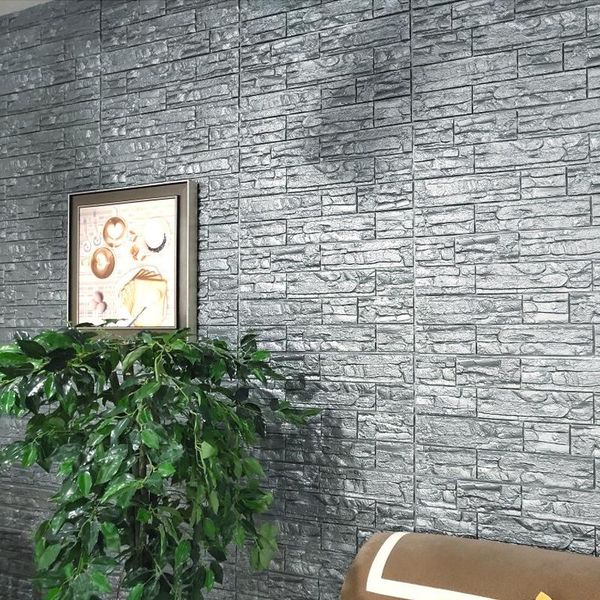 

wall stickers foam brick 3d sticker self-adhesive wallpaper culture stone waterproof decor tv background decoration