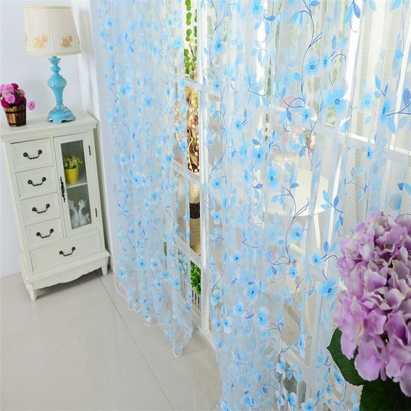 

curtain & drapes ishowtienda curtains tulle window for living room bedroom kitchen slot plain floral door screen windows