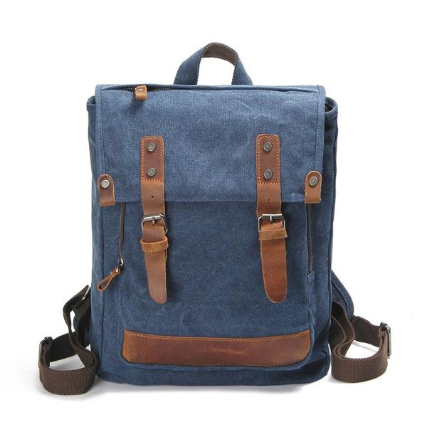 

backpack canvas japanese school men hiking rucksack bag lap15 inches