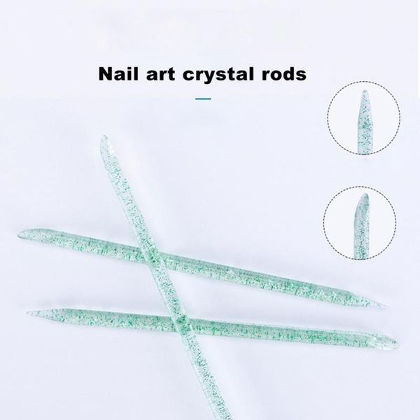 

100pcs/bag point drill stick reusable safe ps oblique head nail faux crystal for brushes1, Yellow