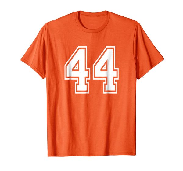 

44 sports team school numbers on front t-shirt jersey, White;black