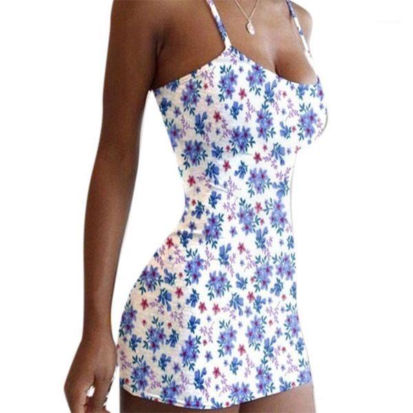 

casual dresses vicabo plus size 5xl women floral printed strappy mini dress boho female sleeveless straps slim fit summer beach, Black;gray