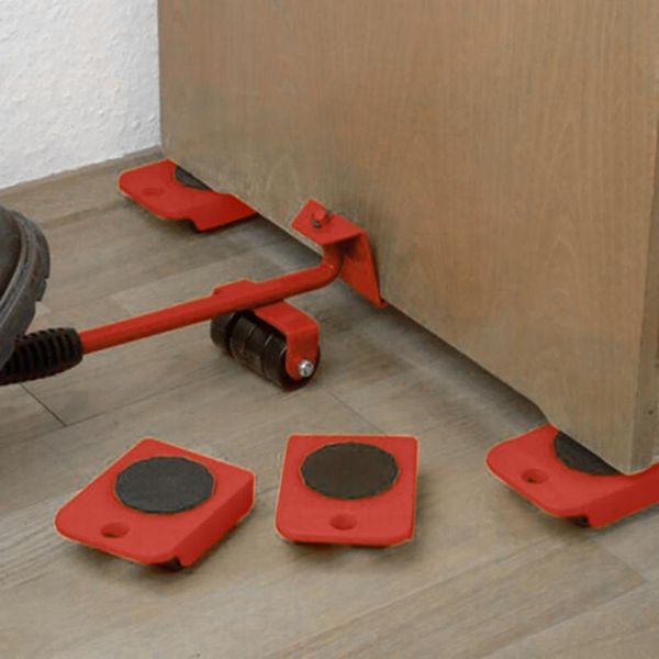

professional hand tool sets 5pcs furniture mover set heavy transport lifter stuffs moving wheel roller bar device