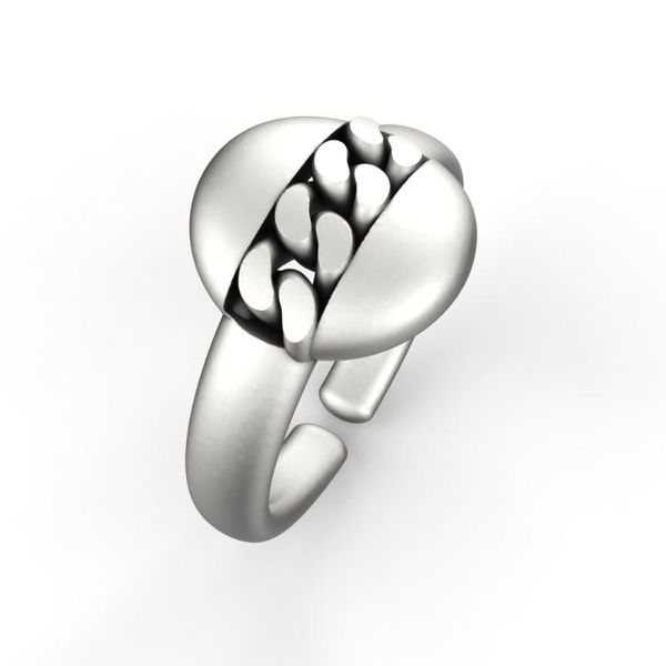 

cluster rings twisted rope ring 925 sterling silver for women men round chain cuban link korean simple finger jewlery, Golden;silver