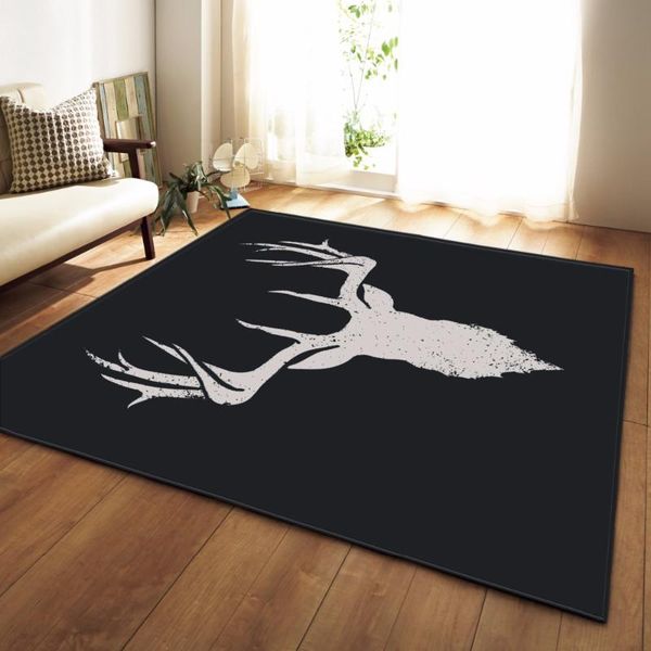 

carpets nordic 3d christmas deer carpet bedroom kids play mat soft flannel memory foam big area rugs for living room