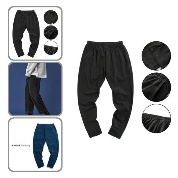 

men's pants fashionable skin-friendly soft texture comfy spring for daily wear, Black