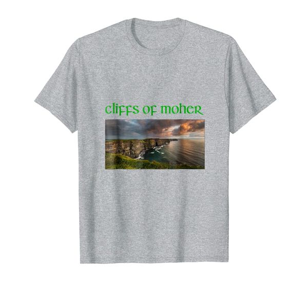

Ireland Cliffs of Moher - White Irish Graphic T-Shirt, Mainly pictures