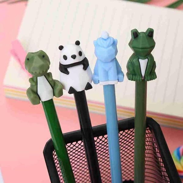 

gel pens cute 3d animal kawaii dinosaur panda pen school ink stationery signature black supplies office gift 0.5mm a2j3