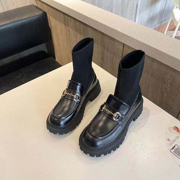 

719 autumn women's short boots, Black