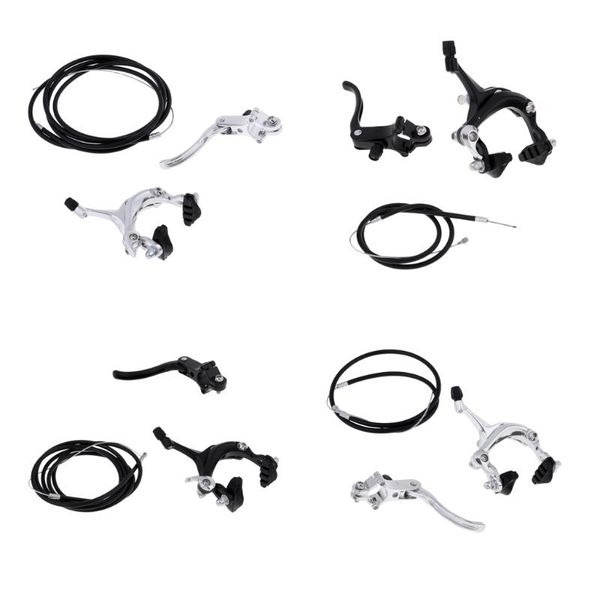 

bike brakes bicycle u brake caliper front/rear braking levers and cable