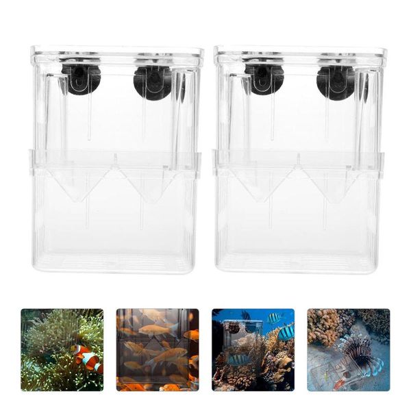 

aquariums 2pcs fish breeding box tank hatchery incubator aquarium isolation holder