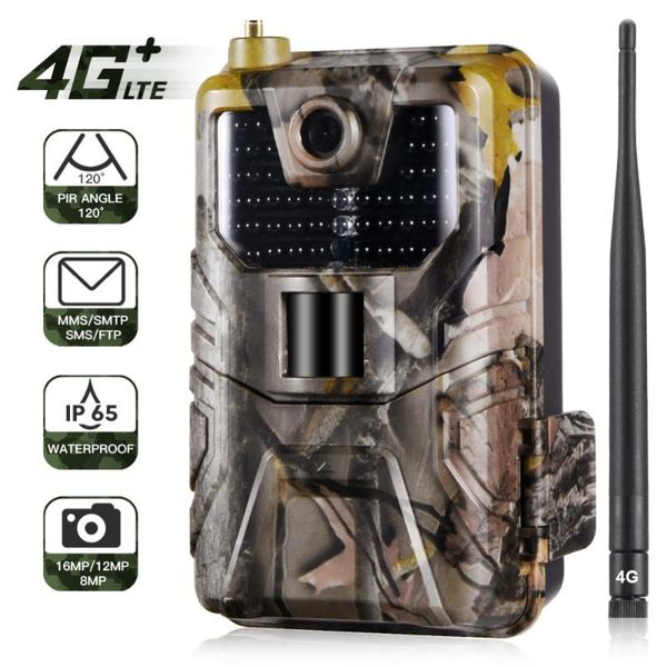 

hc-900lte 4g hunting camera 16mp 1080p mms/sms/smtp/ftp trail ip65 0.3s po traps 940nm infrared led scout wild cameras