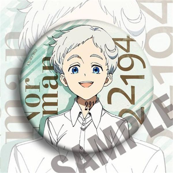 Pinos broches 12 pçs anime japão dos desenhos animados o prometido neverland cosplay distintivo yakusoku não emma broche pinos mochilas botão gift313m