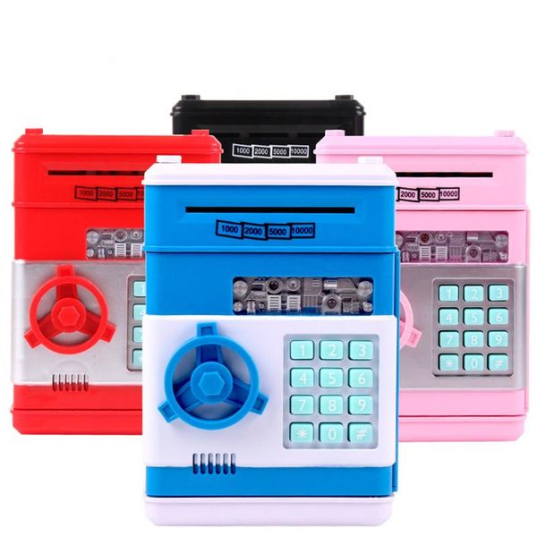 

party masks electronic piggy bank atm password money box cash coins saving safe auto scroll paper banknote gift funny toys