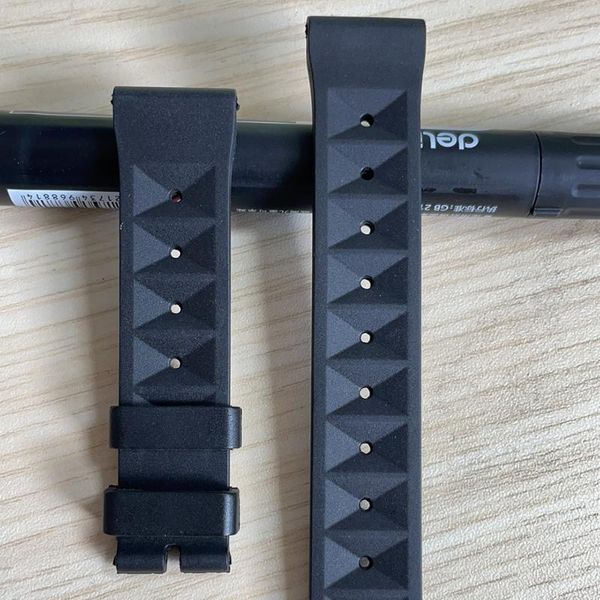 

watch bands silicone watchbands 20mm genuine rubber band suit for series mm300 sbdx001/012/01 6105 waffle strap replace, Black;brown