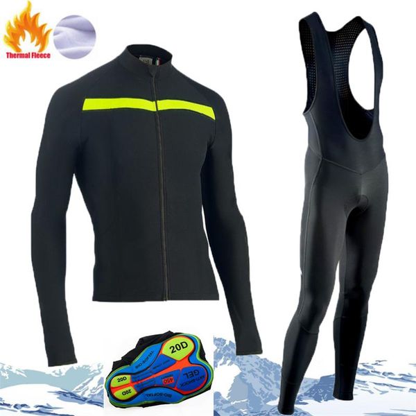 

racing sets thermal cycling clothing outdoor 2021 winter clothes long sleeve mtb bike men pro, Black;blue