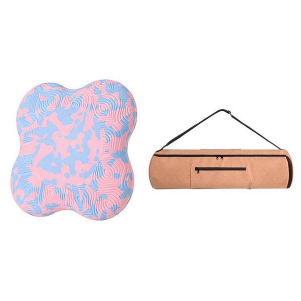 

accessories 2pcs yoga knee pad cushion non-slip pads set with cork backpack