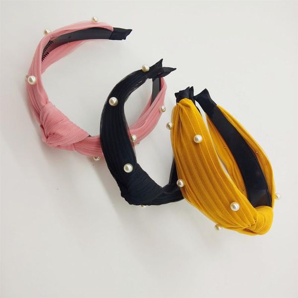 

hair accessories arrival women net with beads hairbands girl's fashion headband lady's elegant cute headwear