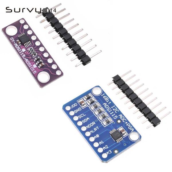 

integrated circuits i2c ads1115 16 bit adc 4 channel module with programmable gain 2.0v to 5.5v for rpi