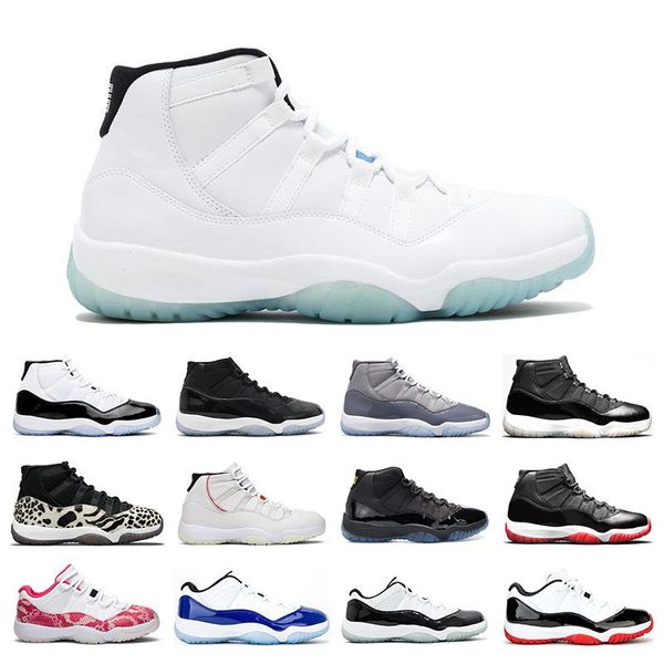 

men basketball shoes 11 pure violet 11s 25th anniversary cool grey legend blue white bred concord metallic silver low sneakers women sports, White;red