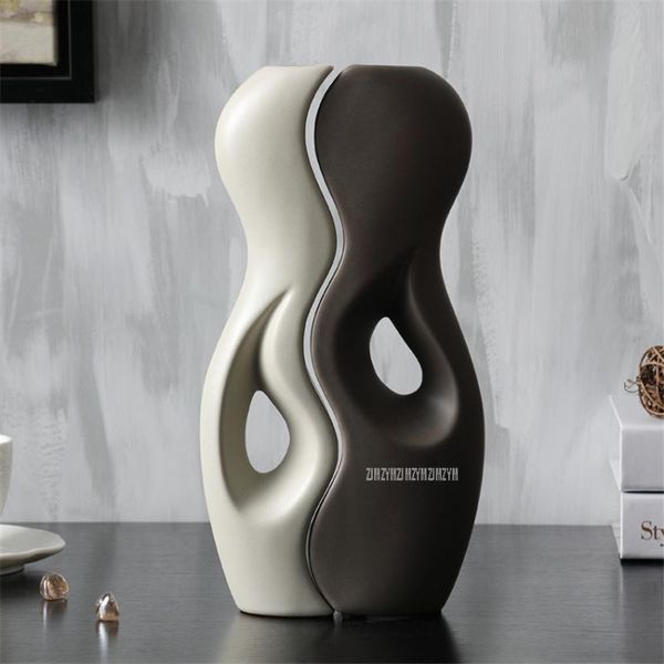 

vases modern abstract art minimalist creative ceramic dried flowers vase home decor crafts room wedding decorations figurines