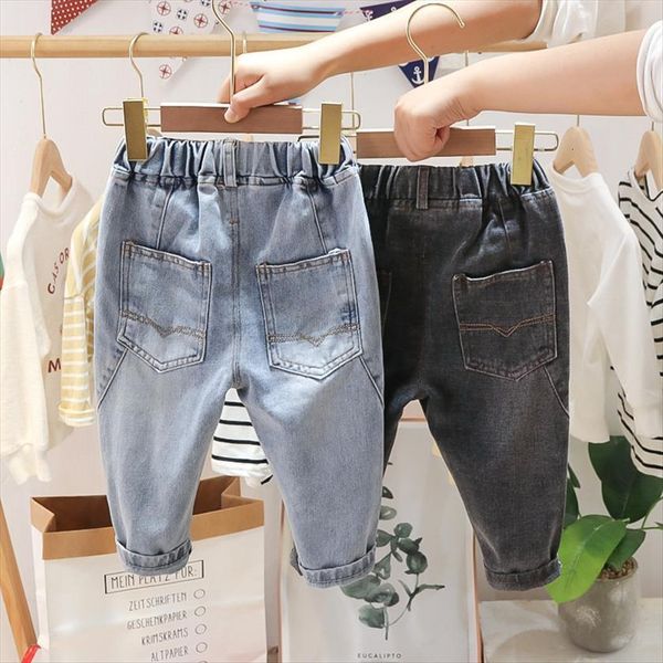 

baby boy spring pants childrens clothing handsome and autumn korean casual jeans, Blue