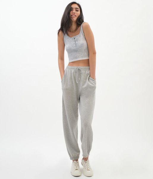 

women's pants & capris baggy high-rise cinched sweatpants, Black;white