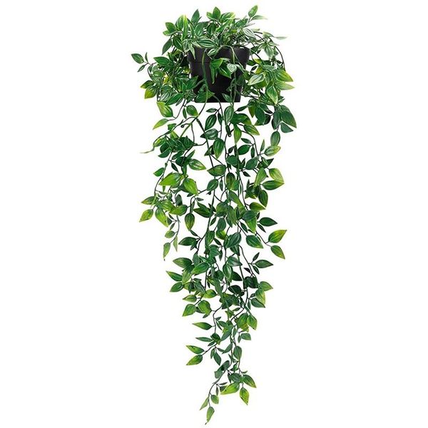 

decorative flowers & wreaths 1 pack artificial hanging plants fake potted for indoor outdoor shelf wall decor