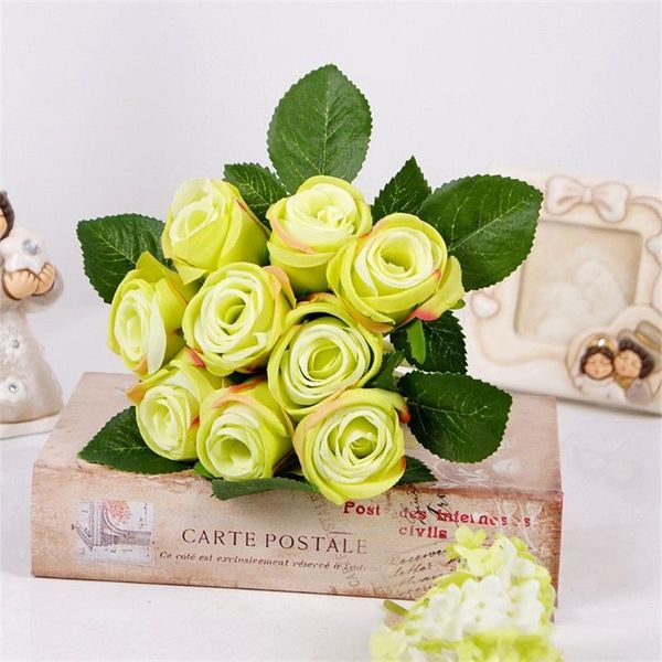 

black rose fake flower artificial plantsorchid bud bouquet holding wedding flowers gome decoration silk decorative & wreaths