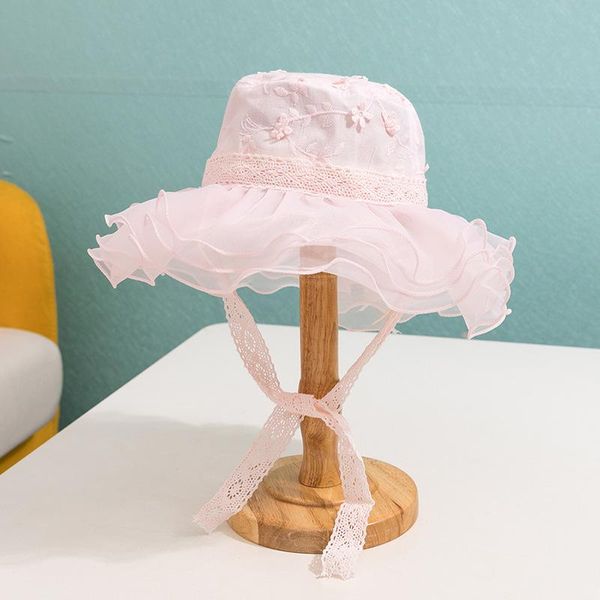 

caps & hats baby girls flower bucket hat for children girl panama child cap kids fisherman outdoor sunhats, Yellow