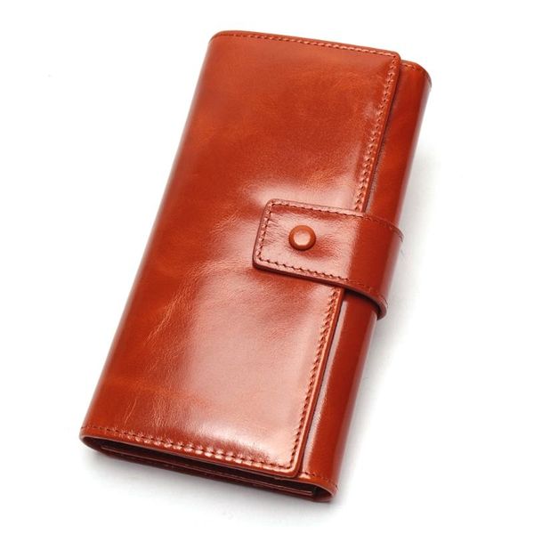 

wallets genuine leather women wallet clutch bag female long card holder lady rfid money magic coin purse, Red;black