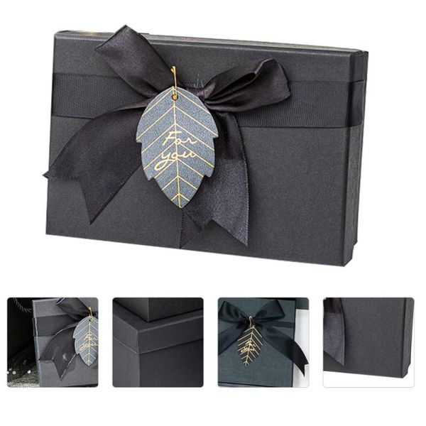 

gift wrap 1pc wrapping box exquisite packing case gifts paper container (black)