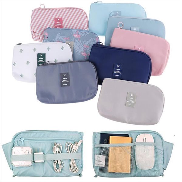 

7 style cosmetic women necessaire bags make up travel waterproof portable flamingo makeup toiletry kits