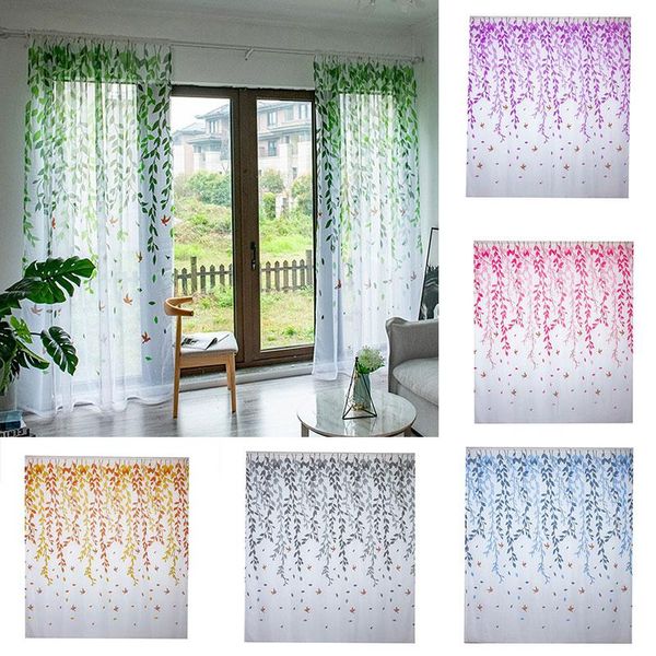 

curtain & drapes printed window tulle curtains living room bedroom bathroom decorations