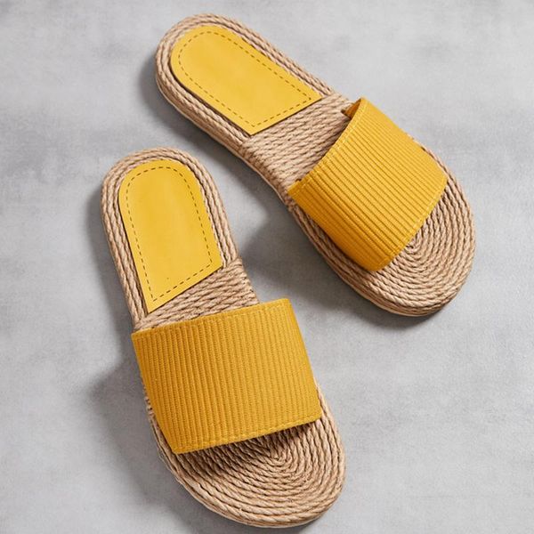 

slippers women summer wedges sandals one word peep toe slides outdoor beach ladies shoes zapatos de mujer hy416, Black