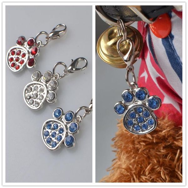 

dog tag,id card rhinestone cat pendants metal pet collar accessories a35