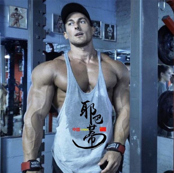 

muscle guys brand bodybuilding tank mens gyms clothing fitness men stringer singlets vest shirt, White;black
