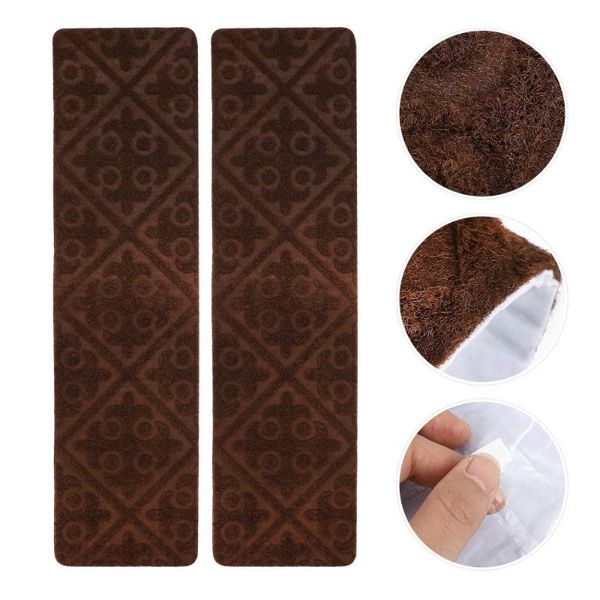

carpets 2pcs self-adhesive stair mats polyester step pads non-skid washable