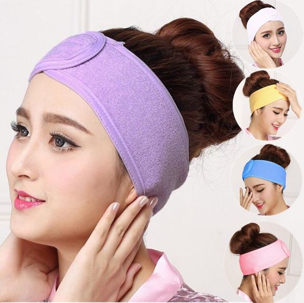 Home chuveiro bonés elásticos headband barato toalha de beleza ladies rosto máscara máscara faixa de cabelo esportes absorvente capacete acessórios zc326