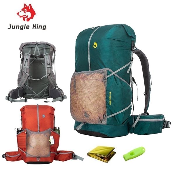 Jungle King CY1040 Mochila de caminhada resistente à água Leve Pacote de acampamento Viagem Montanhismo Trekking Rucksacks65L 220216