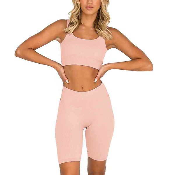 

women set seamless fitness sport suit elastic slim breathable workout sport set padded sports bra high waist sports legging gym 210515, White