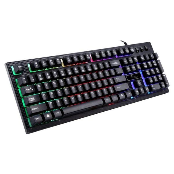 

keyboards g20 usb wired mechanical keyboard colorful backlight gaming rgb for pc computer gamer waterproof desk104 keys edup