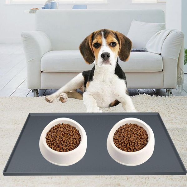 

kennels & pens pet silicone feeding mats for dogs and cats water food bowls with waterproof non-slip placemats supplies household