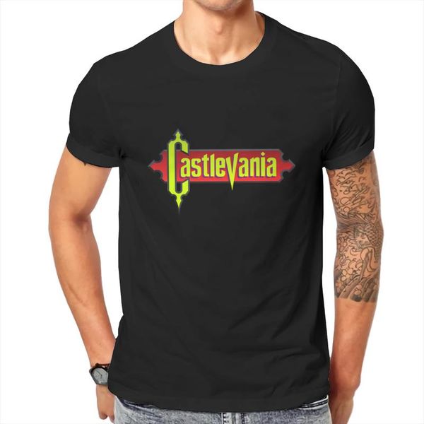 

men's t-shirts castlevania t shirt men summer t-shirt, White;black