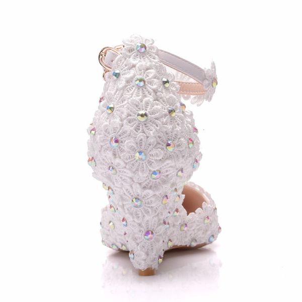 

sandals 8cm wees heel woman wedding shoes bride white lace up sweet bridesmaid bridal pumps platform, Black