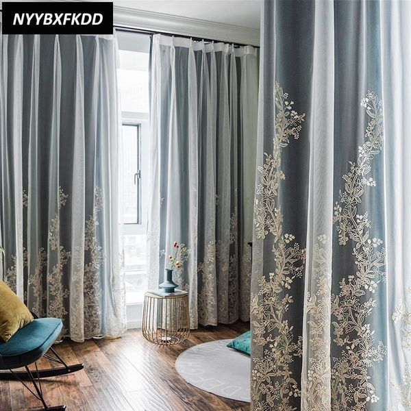 

curtain & drapes elegance decoration curtains blue pink beige lace tulle for living room romantic bedroom window layers
