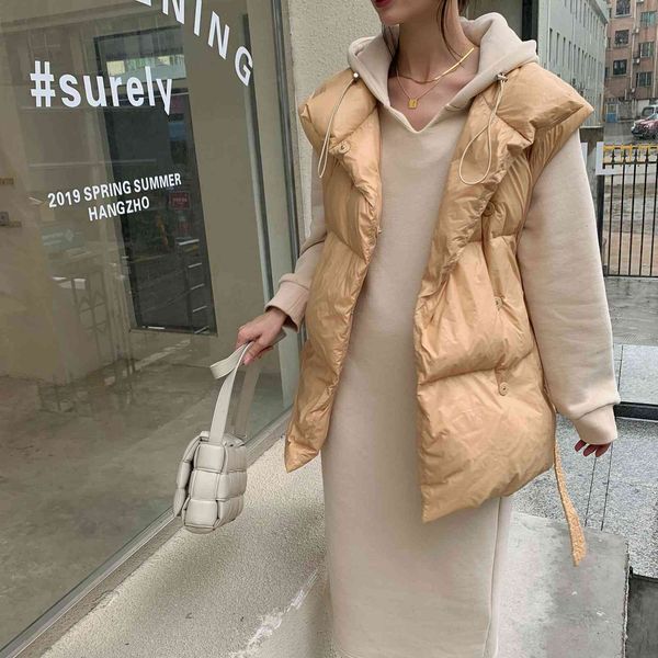 

vests dt edition waist 2021 white duck down et vt women's coat, Black;white