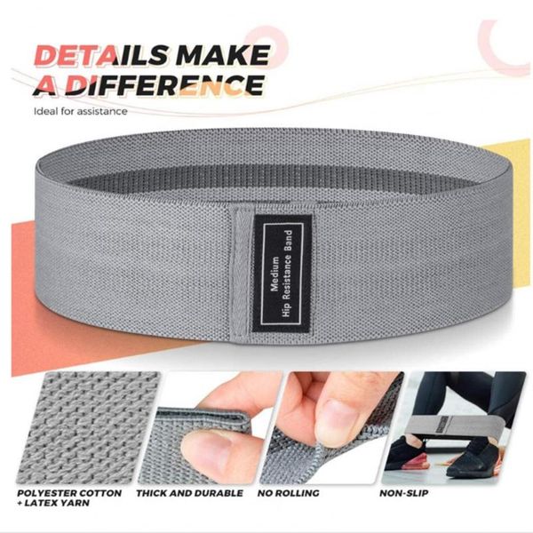 

resistance bands elastic band workout fitness hip loop anti-slip squats expander strength rubber yoga gym training braided