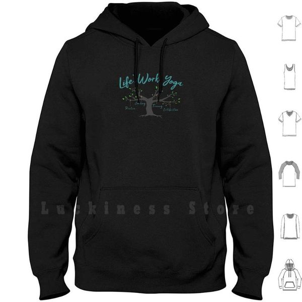

life'swork yoga logo hoodies lifeswork men's & sweatshirts, Black